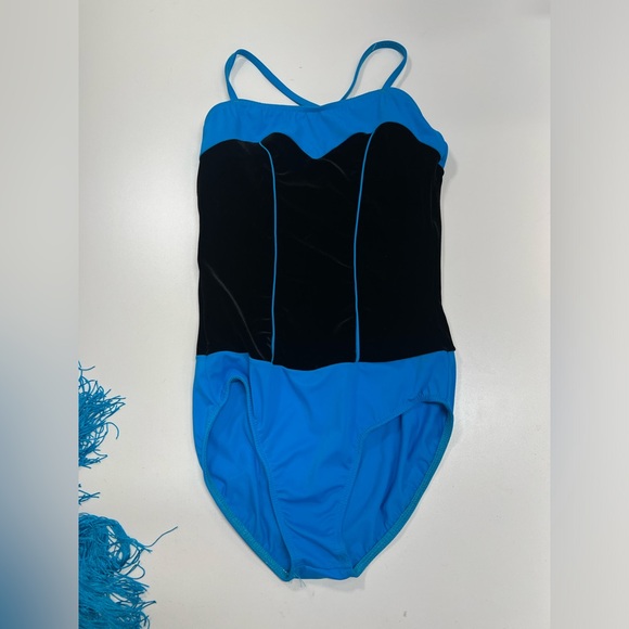 Weissman Dance Costume Leotard With Detachable Fringe Skirts Size Small Adult - Picture 2 of 9